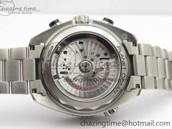 0727 MultiPurpose Planet Ocean Master Chrono SS OM 1:1 Best Edition Gray Dial On SS Bracelet A9900 V 8116